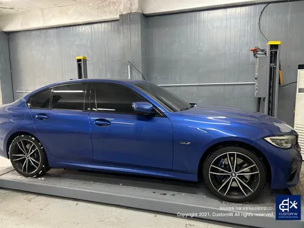 BMW G20 330e 상처가 많은 19인치 휠수리 후, 사틴 블랙 (aka. 맷블랙 MATT BLACK / 무광 블랙) 휠도색 / 용인 처인구