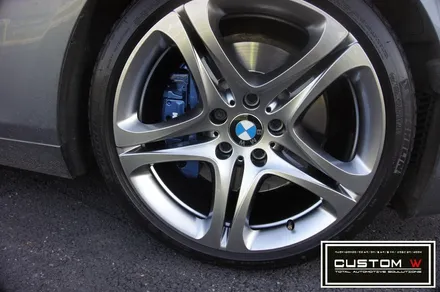 BMW 640D 휠 상처 수리후, 고스트 크롬 휠도색 그리고 M 퍼포먼스 블루 캘리퍼 도색 까지.!! / 용인 처인구