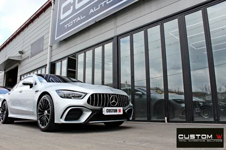 벤츠 GT43 AMG 블랙실버 투톤 휠도색, 골드 캘리퍼 도색 / 용인 처인구