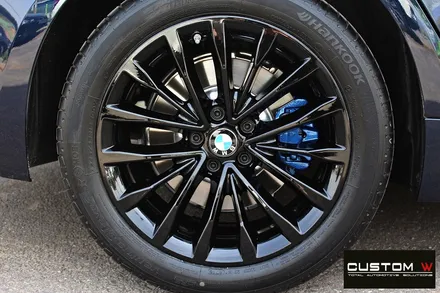 BMW G30 530i 블랙유광 휠 도색, 블루 캘리퍼 도색 / 용인 처인구