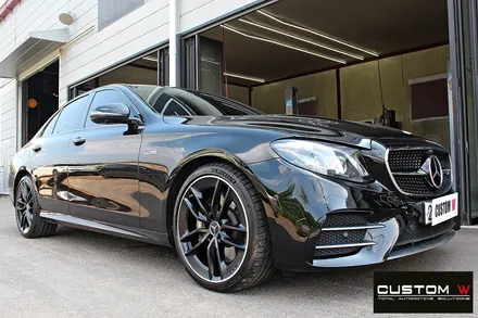 벤츠 E53 AMG 무광블랙실버 투톤 휠도색 + 건메탈 캘리퍼 도색 / 용인 처인구