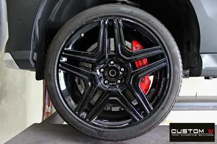벤츠 ML63 AMG 블랙유광 휠도색 + 레드 캘리퍼 도색 / 용인 처인구