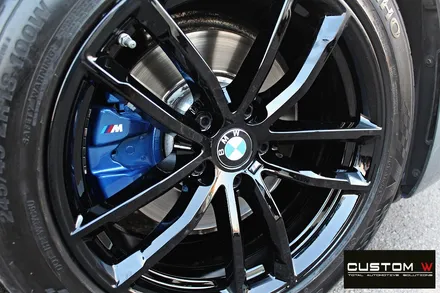 BMW G30 520d 블랙유광 휠도색 + M 퍼포먼스 블루 캘리퍼 도색 / 용인 처인구