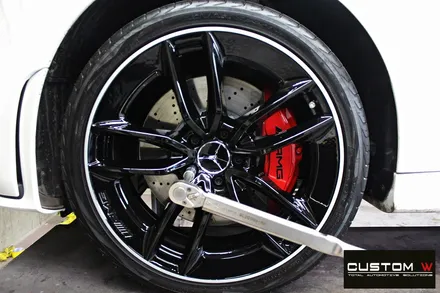 벤츠 CLS53 AMG 블랙실버 유광 투톤 휠도색 + 레드 캘리퍼 도색 / 용인 처인구