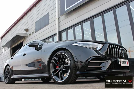 벤츠 CLS53 AMG 기존 고객 휠 상처 수리 후 블랙 실버 투톤 무광 휠도색 / 용인 처인구