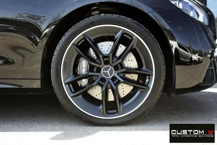 벤츠 21년식 E53 AMG 블랙 실버 투톤 무광 휠도색 + 건메탈 캘리퍼 도색 / 용인 처인구