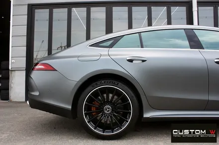 벤츠 GT43 AMG 블랙 실버 투톤 유광 휠도색 + 카본 세라믹 골드 캘리퍼 도색 / 용인 처인구