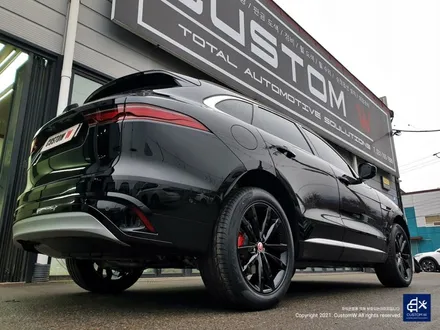 재규어 F-Pace(F페이스) 블랙유광 휠도색 + 레드 캘리퍼 도색 / 용인 처인구
