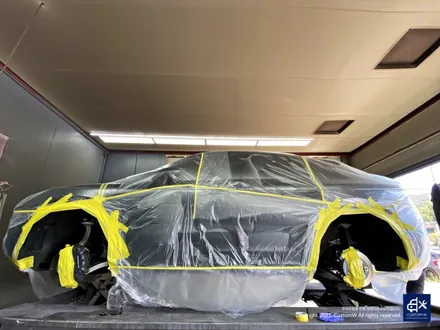 포르쉐 카이엔 22인치 클래식 휠 상처 수리 후 블랙유광 휠도색 & 레드 캘리퍼 도색 / 용인 처인구