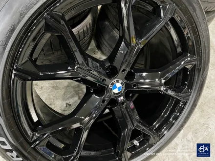 BMW X6 40i 신차 741M 블랙유광 휠도색 + 레드 캘리퍼 도색 / 용인 처인구