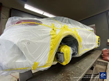 벤츠 C63 AMG 블랙 실버 투톤 유광 휠도색 + 레드 캘리퍼 도색 / 용인 처인구