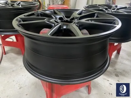 벤츠 W213 E43 AMG 휠 상처 수리 후 사틴 블랙 (무광 검정 / 매트 블랙) 휠 복원 도색 + 카본 세라믹 골드 캘리퍼 도색 / 용인 처인구