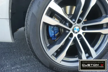 BMW X5 50D 다이아몬드컷팅 휠수리, 블루 캘리퍼도색. / 용인 처인구