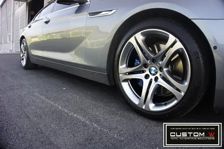 BMW 640D 휠 상처 수리후, 고스트 크롬 휠도색 그리고 M 퍼포먼스 블루 캘리퍼 도색 까지.!! / 용인 처인구
