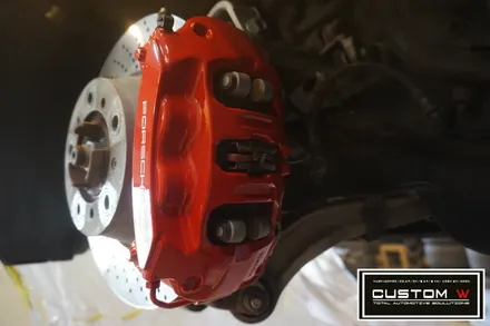 포르쉐 911 카레라 991 MK2 블랙유광 휠도색 , 레드 캘리퍼 도색. 커스텀W CUSTOM W / 용인 처인구