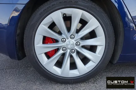 엄청난 가속력 테슬라 모델 S P100D 블랙유광 휠도색 그리고  90D 차량의  레드 캘리퍼 도색 작업까지.! / 용인 처인구