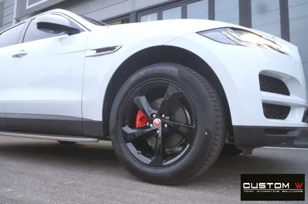 재규어 F 페이스 F-PACE 블랙유광 휠도색, 레드 캘리퍼 도색. / 용인 처인구