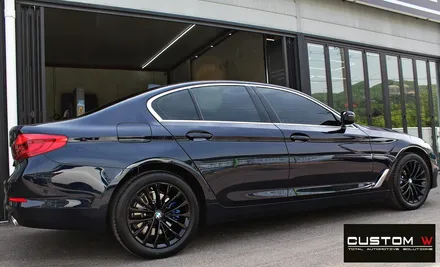 BMW G30 530i 블랙유광 휠 도색, 블루 캘리퍼 도색 / 용인 처인구
