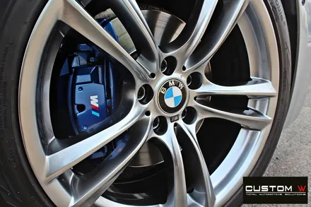 BMW 740 고스트 크롬 휠도색 + M 퍼포먼스 블루 캘리퍼 도색 / 용인 처인구