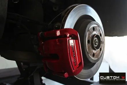 벤츠 GLE 350d 쿠페 블랙유광 휠도색 + 레드 캘리퍼 도색 / 용인 처인구