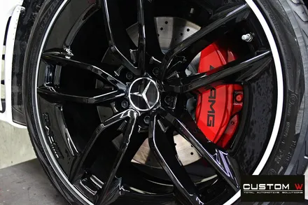 벤츠 CLS53 AMG 블랙실버 유광 투톤 휠도색 + 레드 캘리퍼 도색 / 용인 처인구