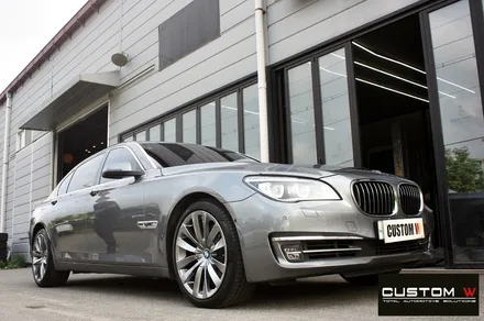 BMW 750Li 휠 상처 수리 후 고스트 크롬 휠도색 + 블랙 캘리퍼 도색 / 용인 처인구