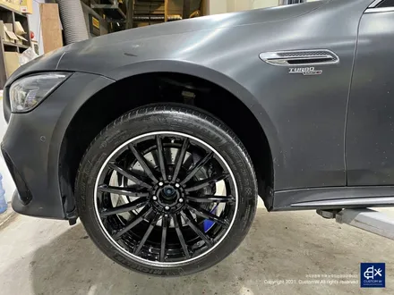 벤츠 GT43 AMG 휠수리 후 블랙 실버 투톤 유광 휠도색 / 용인 처인구