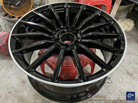 벤츠 GT43 AMG 휠수리 후 투톤 유광 휠도색 + 카본 세라믹 골드 캘리퍼 도색 / 용인 처인구