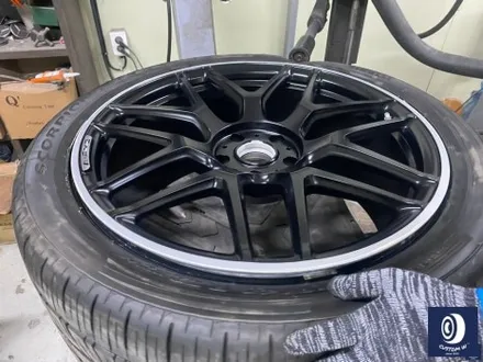 신차 출고 후 곧바로 입고_!  유니크한 멋진 바디 컬러_!! 벤츠 G 바겐 G63 AMG 22인치 투톤 무광 휠도색 작업으로 완성체로 만들었어요 : - ) / 용인 처인구