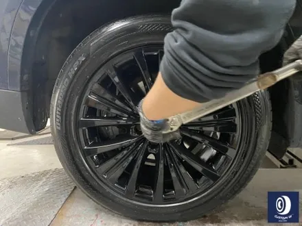 BMW F15 X5 30D 엄청나게 고착된 분진 제거 후, 깔끔하게_!!   하이그로시 블랙 / 검정 유광 휠도색 / 용인 처인구