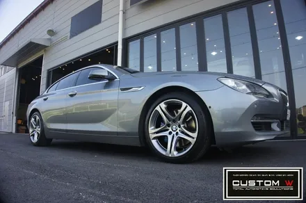 BMW 640D 휠 상처 수리후, 고스트 크롬 휠도색 그리고 M 퍼포먼스 블루 캘리퍼 도색 까지.!! / 용인 처인구