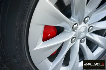 엄청난 가속력 테슬라 모델 S P100D 블랙유광 휠도색 그리고  90D 차량의  레드 캘리퍼 도색 작업까지.! / 용인 처인구