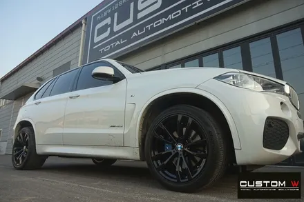 BMW X5 40D 부식 녹 제거 후, 캘리퍼 도색 / 휠상처 수리 후,  블랙유광 휠도색. / 용인 처인구