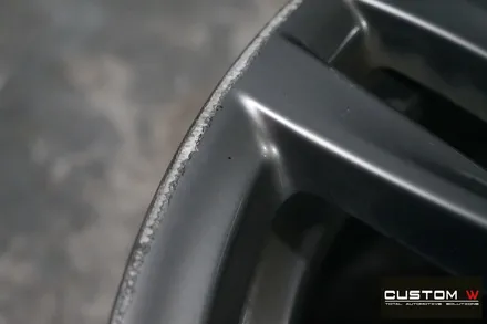BMW F30 320i 휠 상처 수리 후, 고스트 크롬 휠도색 , 지저분한 캘리퍼 부식 녹 제거 후, 블루 컬러 도색. / 용인 처인구