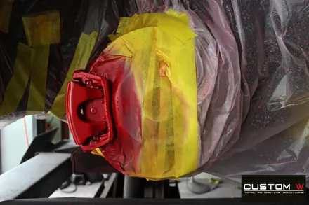 벤츠 CLS300d 블랙유광 휠도색 + 레드 캘리퍼 도색 / 용인 처인구