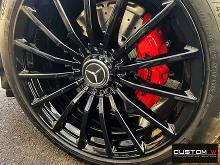 벤츠 GT43 AMG 블랙 유광 휠도색 + 레드 캘리퍼 도색 / 용인 처인구