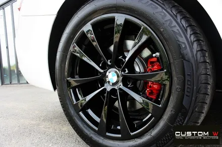 BMW 3GT 블랙유광 휠도색 + 레드 캘리퍼 도색 / 용인 처인구