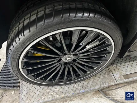 벤츠 CLS450 휠수리 후 블랙 실버 투톤 유광 휠도색 / 용인 처인구
