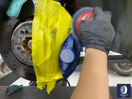 휠 수리 도색 불량 / BMW M4 763M 타 업체 잘못된 휠도색 약품 박리 / 페인트 제거 후, 사틴 블랙 휠 도색 재작업 + 카본 세라믹 골드 캘리퍼 도색 / 용인 처인구