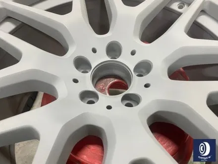 벤츠 GLE63 AMG 휠 도색 불량 재작업 약품 박리 제거 후, 사틴 블랙 + 실버 투톤 휠도색 + 레드 캘리퍼 도색 / 용인 처인구