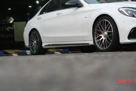 C63 AMG 차구경도 하고, 다이아몬드컷팅 휠수리, 레드 캘리퍼도색까지! / 용인 처인구