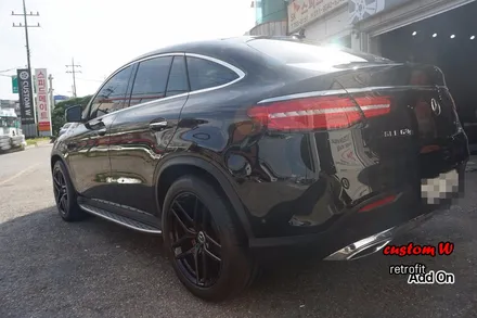 벤츠 GLE 350d 쿠페 블랙유광 휠도색 + 레드 캘리퍼도색(AMG로고) / 용인 처인구