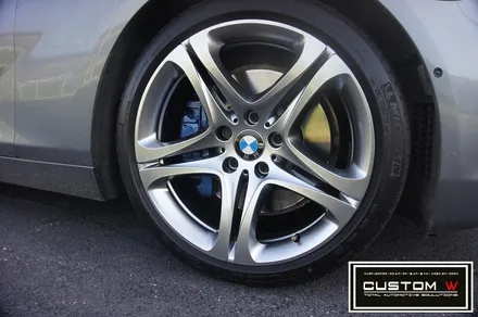 BMW 640D 휠 상처 수리후, 고스트 크롬 휠도색 그리고 M 퍼포먼스 블루 캘리퍼 도색 까지.!! / 용인 처인구