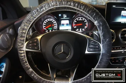 메르세데스 벤츠 C63 AMG 더욱 강렬하게 블랙유광 휠도색, 레드 캘리퍼도색. / 용인 처인구