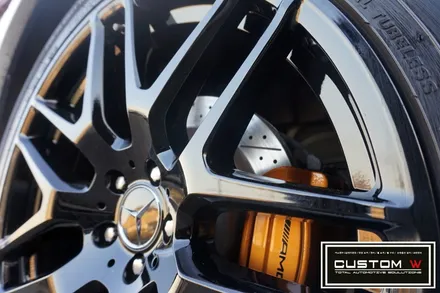 벤츠 GLE63AMG 블랙유광 휠도색 그리고 캘리퍼 도색 작업까지.! / 용인 처인구
