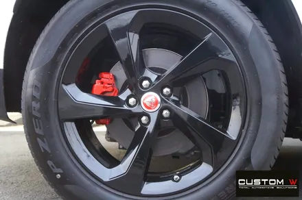 재규어 F 페이스 F-PACE 블랙유광 휠도색, 레드 캘리퍼 도색. / 용인 처인구