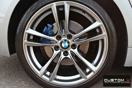 BMW 740 고스트 크롬 휠도색 + M 퍼포먼스 블루 캘리퍼 도색 / 용인 처인구