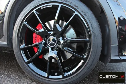 벤츠 GLC43 AMG 블랙유광 휠도색 + 레드 캘리퍼 도색 / 용인 처인구