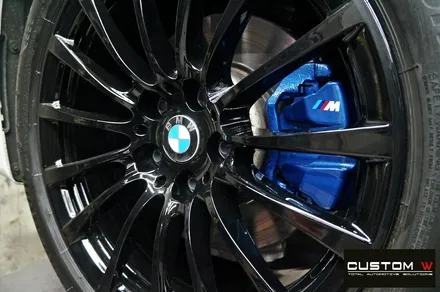 BMW G30 520i 블랙유광 휠도색 + 블루 캘리퍼 도색 / 용인 처인구