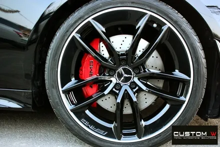 벤츠 CLS53 AMG 블랙 실버 유광 투톤 휠도색 + 레드 캘리퍼 도색 / 용인 처인구